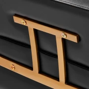 Coiffeur Friseurstuhl Porta Friseurstuhl schwarz-gold