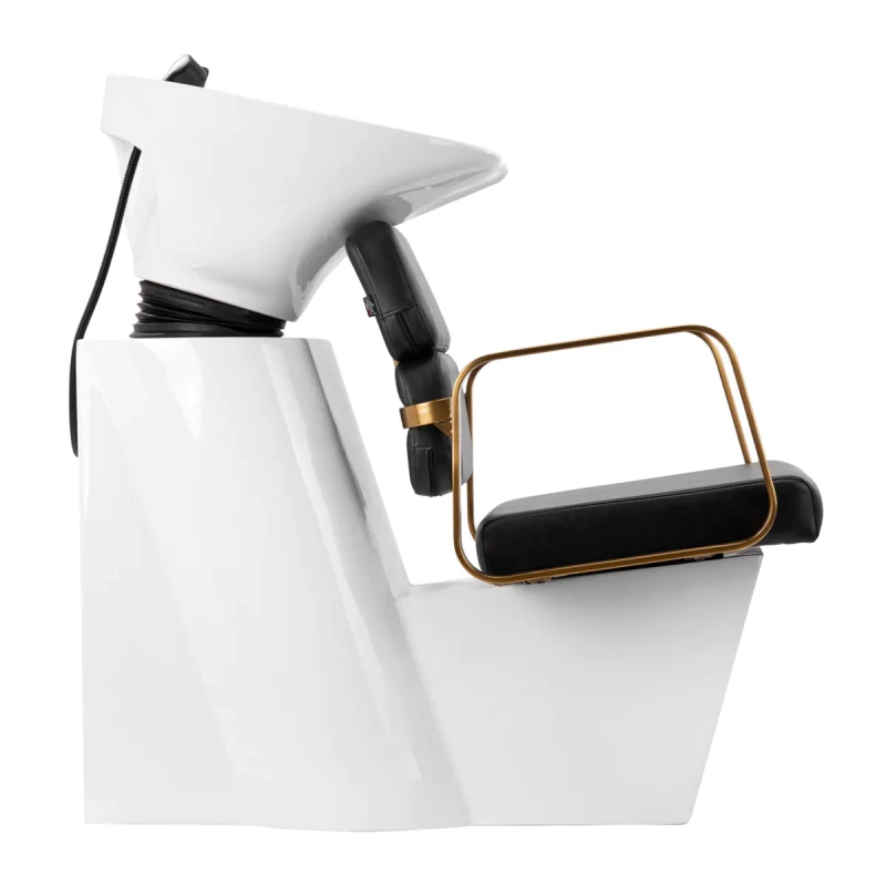 Friseurwaschstation Porta Friseurstuhl schwarz-gold