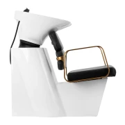 Friseurwaschstation Porta Friseurstuhl schwarz-gold