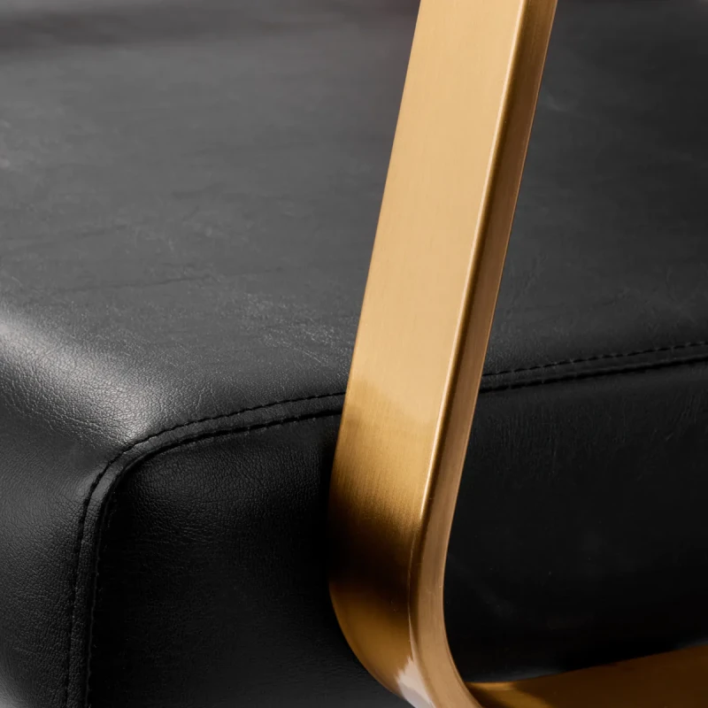Friseurwaschstation Porta Friseurstuhl schwarz-gold