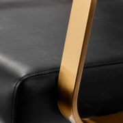 Friseurwaschstation Porta Friseurstuhl schwarz-gold
