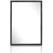 Hand Spiegel Coiffeur Friseur, QUER  ECKIG mirror Blackmirror Black