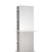 LUCE DUO Doppelseitiger Spiegelmöbel mit Konsole Coiffeur - Friseur-weiss