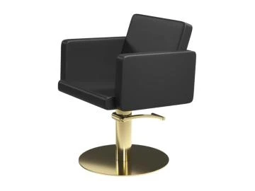 OLMA SUPERBLACK + Gold Friseurstuhl