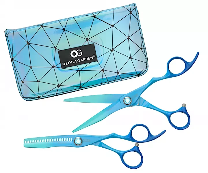 S-1216 Olivia Garden PowerCut Rainbow Blue 2er Set 5,5''