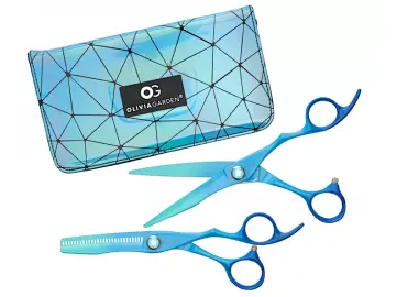 S-1216 Olivia Garden PowerCut Rainbow Blue 2er Set 5,5''