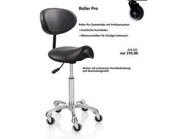 Roller Pro Professioneller Arbeitshocker – Maximaler Komfort & Haarfreie Mobilität