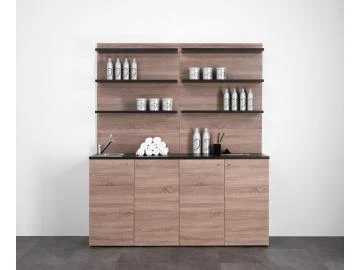 Servicemöbel Schwarzes  + Laminat und Eiche