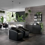 Servicemöbel Schwarzes  + Laminat und Eiche