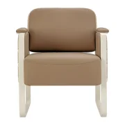 Warte‑Sessel & Waschsitz- Siena – Hellbraun Elegant