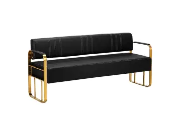 Wartezimmer - Sofa, gold-schwarz