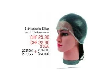 Stähnenhaube Silikon inkl. 1 Strähnennadel